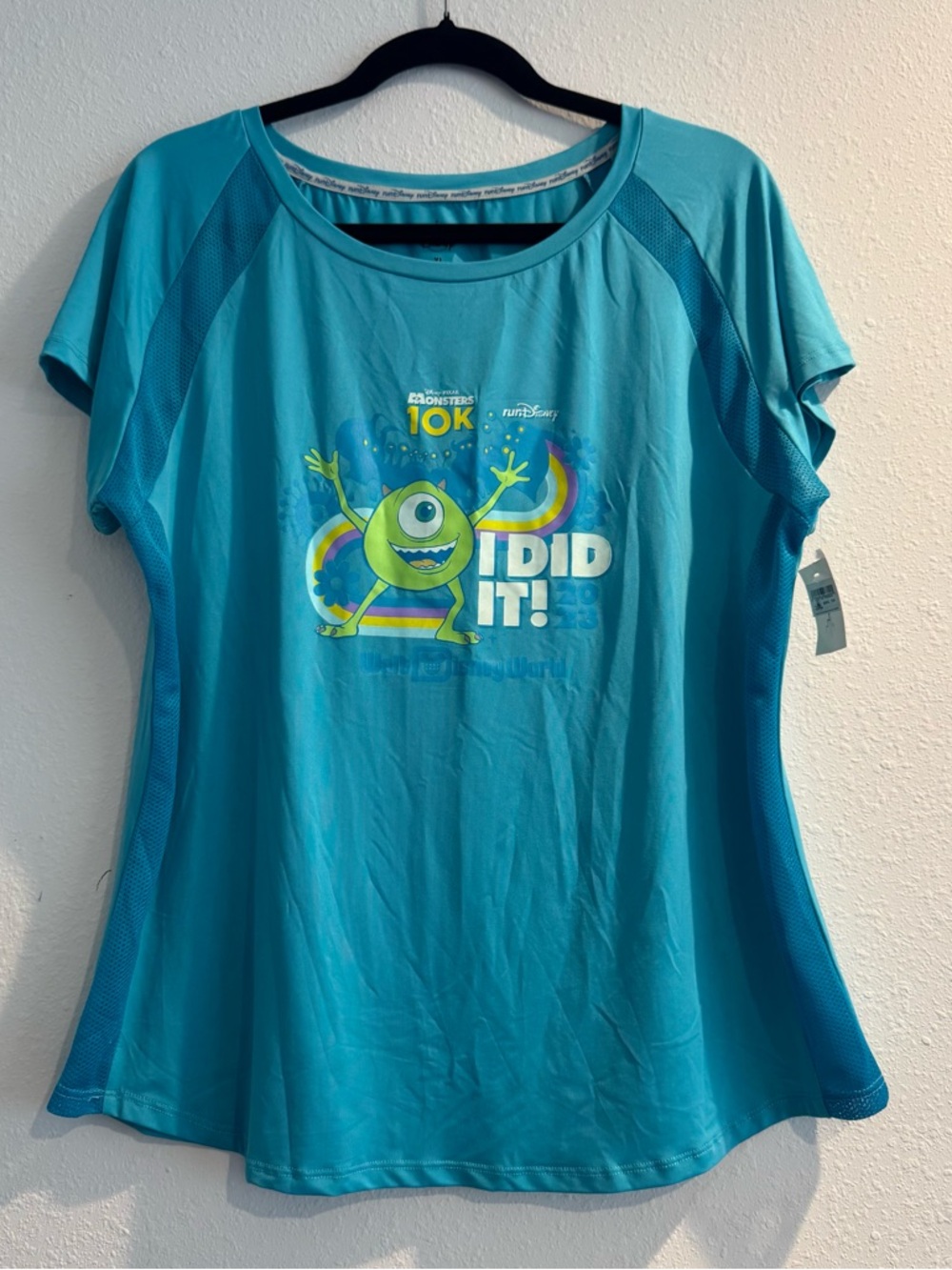Disney Monsters Inc Run Disney 10k 2023 Unisex Shirt Size  XL “I Did It” NWT